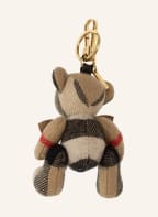 BURBERRY Schlüsselanhänger aus Cashmere, Farbe: BEIGE/ SCHWARZ/ ROT (Bild 1)