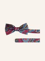 PAUL Set: Fliege und Einstecktuch, Farbe: ROT/ BLAU/ HELLBLAU (Bild 1)