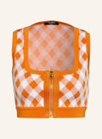 BALMAIN Cropped-Top, Farbe: ORANGE/ WEISS (Bild 1)