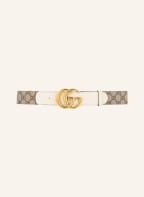 GUCCI Leather belt GG MARMONT, Color: 9761 EBONY/WHITE (Image 1)