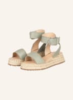 MRS & HUGS Plateau-Sandalen, Farbe: OLIV (Bild 1)