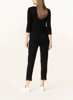 darling harbour Pajama shirt with 3/4 sleeve , Color: BLACK (Image 1)