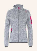 CMP Strick-Fleecejacke, Farbe: GRAU/ NEONPINK (Bild 1)