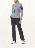 CMP Strick-Fleecejacke, Farbe: GRAU/ NEONPINK (Bild 1)