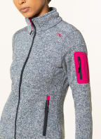 CMP Strick-Fleecejacke, Farbe: GRAU/ NEONPINK (Bild 1)