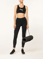 PUMA Sports bra 4KEEPS with mesh, Color: BLACK (Image 1)
