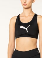 PUMA Sports bra 4KEEPS with mesh, Color: BLACK (Image 1)