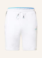 BOSS Sweatshorts HEADLO , Farbe: WEISS/ SCHWARZ/ TÜRKIS (Bild 1)