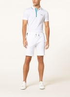 BOSS Sweatshorts HEADLO , Farbe: WEISS/ SCHWARZ/ TÜRKIS (Bild 1)