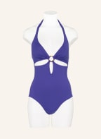 VILEBREQUIN Halter neck swimsuit FLOWER, Color: BLUE (Image 1)