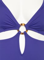 VILEBREQUIN Halter neck swimsuit FLOWER, Color: BLUE (Image 1)