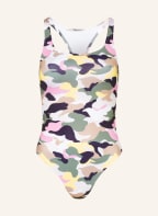 HUGO Swimsuit CAMOUFLAGE, Color: OLIVE/ YELLOW/ BLACK (Image 1)