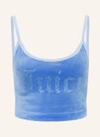 Juicy Couture Cropped-Top TYRA mit Schmucksteinen, Farbe: BLAU (Bild 1)