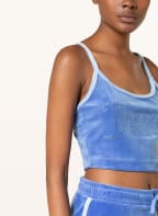 Juicy Couture Cropped-Top TYRA mit Schmucksteinen, Farbe: BLAU (Bild 1)