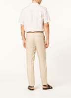 J.LINDEBERG Trousers extra slim fit with linen, Color: BEIGE (Image 1)