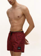 HUGO Badeshorts JAGO , Farbe: SCHWARZ/ ROT (Bild 1)