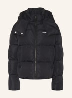 Off-White Daunenjacke mit abnehmbarer Kapuze, Farbe: SCHWARZ (Bild 1)