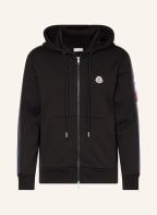 MONCLER Sweat jacket with tuxedo stripes, Color: BLACK (Image 1)