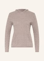 darling harbour Knit hoodie with cashmere, Color: BEIGE (Image 1)