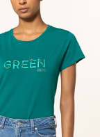 LIU JO T-shirt with decorative gems , Color: DARK GREEN (Image 1)