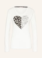 LIU JO Longsleeve mit Schmucksteinen, Farbe: WEISS/ SCHWARZ/ BEIGE (Bild 1)