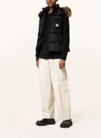 MONCLER Down vest BAIRON with faux fur, Color: BLACK (Image 1)