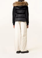 MONCLER Down vest BAIRON with faux fur, Color: BLACK (Image 1)