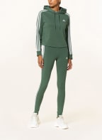 adidas Cropped-Hoodie , Farbe: DUNKELGRÜN/ WEISS (Bild 1)