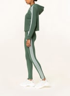 adidas Cropped-Hoodie , Farbe: DUNKELGRÜN/ WEISS (Bild 1)