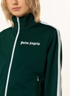 Palm Angels Training jacket with tuxedo stripe, Color: DARK GREEN (Image 1)