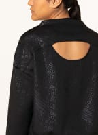 PUMA Cropped long sleeve shirt FASHION LUXE, Color: BLACK (Image 1)