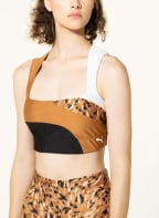 PUMA Sport-BH METALLIC STRAPPY, Farbe: SCHWARZ/ WEISS/ COGNAC (Bild 1)