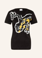 SPORTALM T-shirt with sequins , Color: BLACK/ DARK YELLOW/ WHITE (Image 1)