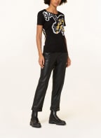 SPORTALM T-shirt with sequins , Color: BLACK/ DARK YELLOW/ WHITE (Image 1)