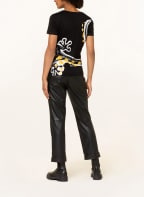 SPORTALM T-shirt with sequins , Color: BLACK/ DARK YELLOW/ WHITE (Image 1)