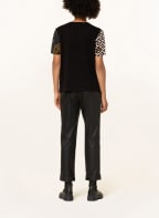 SPORTALM Blusenshirt im Materialmix, Farbe: SCHWARZ/ COGNAC (Bild 1)