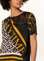 SPORTALM Blusenshirt im Materialmix, Farbe: SCHWARZ/ COGNAC (Bild 1)