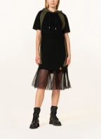 ULLI EHRLICH SPORTALM Hoodie-Kleid im Materialmix, Farbe: OLIV/ SCHWARZ (Bild 1)