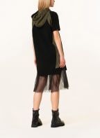 ULLI EHRLICH SPORTALM Hoodie-Kleid im Materialmix, Farbe: OLIV/ SCHWARZ (Bild 1)