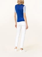 BOSS Kurzarm-Pullover FIVIDA, Farbe: BLAU/ HELLBLAU/ WEISS (Bild 1)