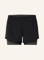 UNDER ARMOUR 2-in-1-Laufshorts ISO-CHILL RUN, Farbe: SCHWARZ/ DUNKELGRAU (Bild 1)