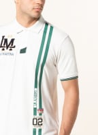 LA MARTINA Piqué polo shirt, Color: WHITE/ DARK GREEN (Image 1)