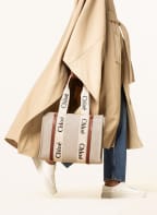 Chloé Shopper WOODY , Farbe: WHITE - BROWN (Bild 1)