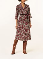 DIANE VON FURSTENBERG Wickelkleid MADALENA mit Seide , Farbe: DUNKELROT/ CREME/ DUNKELBRAUN (Bild 1)
