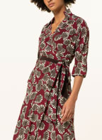 DIANE VON FURSTENBERG Wickelkleid MADALENA mit Seide , Farbe: DUNKELROT/ CREME/ DUNKELBRAUN (Bild 1)