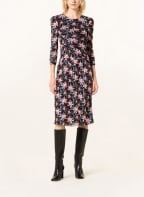 DIANE VON FURSTENBERG Kleid BARBARA mit 3/4-Arm, Farbe: SCHWARZ/ HELLBLAU/ ORANGE (Bild 1)