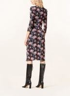 DIANE VON FURSTENBERG Kleid BARBARA mit 3/4-Arm, Farbe: SCHWARZ/ HELLBLAU/ ORANGE (Bild 1)