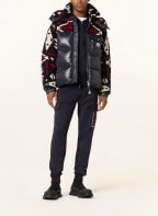 MONCLER Down jacket THYMELEE in mixed materials with removable hood, Color: DARK BLUE/ CREAM/ RED (Image 1)