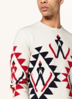 MONCLER Sweater, Color: ECRU/ DARK BLUE/ DARK RED (Image 1)