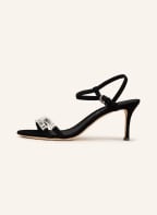 Salvatore Ferragamo Sandaletten IDWIGE 70 mit Schmucksteinen, Farbe: SCHWARZ/ SILBER (Bild 1)
